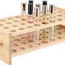 ELLDOO Rollerball Perfume Organizer, 36 Spaces Bamboo Perfume Storage Holder Beauty Scent Holder with Handle, Makeup Lipgloss Lipstick Display Case