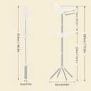 SUYU Clothes Drying Rack,Folding Clothes Drying Tree, 2 Layer with 6 Rotatable Arms,72-Inch Indoor Clothes Rack,Stainless Steel,4 Legs,White and Silver SNJ202