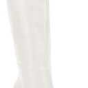 Juliet Holy Womens Pointed Toe Knee-high Boot Wide Calf Chunky Block Side Zipper Go-go Boots,9.5