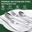 60-Piece Silverware Set with Organizer,AIVIKI Stainless Steel Flatware Set for 12,Cutlery Utensil Sets for Home Restaurant,Tableware Set Include forks spoons and knives,Mirror Polished,Dishwasher Safe