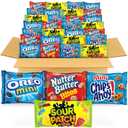 OREO Mini Cookies, CHIPS AHOY! Mini Cookies, SOUR PATCH KIDS Candy & Nutter Butter Bites & Candy Variety Pack, 32 Snack Packs (EXP 09/02/26)
