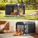 Lesure Collapsible Dog Crate - Portable Travel Kennel for Extra Large Dog, 4-Door Pet Crate with Mesh Windows, Indoor & Outdoor, Charcoal Gray