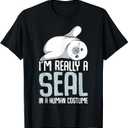Seal Costume Sea Lion Seals Girls Boys Women T-Shirt, size Large