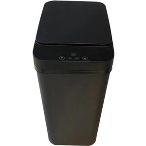 Automatic Garbage Can Bathroom Smart Trash Can 15L Waterproof Space Saving Touchless Trash Can for Office Kitchen Bathroom, Black, 26.8cmx18.5cmx36cm