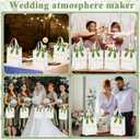 party greeting 50 Pack Non-woven Welcome Gift Bags with Handles White Wedding Bags with 2 Rolls of Sage Green Ribbon Party Favor Bag Suitable for Parties Birthdays Weddings