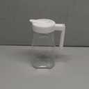 Amazing Abby - Slim Mini - Tritan Pitcher (48 oz), Unbreakable Plastic Water Pitcher with Lid, BPA-Free, Heat-Resistant, Dishwasher-Safe, Great for Iced and Hot Drinks, Indoors and Outdoors, White