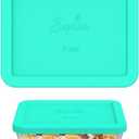 Sophico 6 Cup Rectangle Silicone Storage Cover Lids Replacement for Pyrex 7211-PC Glass Bowls, Container not Included (Mint-1pack)