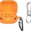 Compatible with Beats Powerbeats Pro 2 Case Cover with Keychain,Soft Silicone Shockproof Portable Earphone Sleeve Scratch Protective Cover for Powerbeats Pro2 for Men Women (Orange)