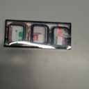 Rontion 6 Pack Hard PC Case with Tempered Glass Screen Protector for Apple Watch 44mm SE 3/SE(2022) Series 6/SE/5/4, Ultra-Thin Scratch Resistant Protective Bumper Cover for iWatch 44mm Accessories (Black+Blue+Green+Starlight+Clear+Rose Gold)