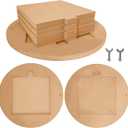 Bat System for Potter’s Wheel ，Bat Adapter with Removable Inserts 12” Round Outer Bat with Set of 7” Square Inner Bats with Bats Pin and Pottery Tools Kit Tools for Potters and Clay Artists, 10 PCS