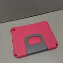 Fire HD 10 Tablet Case for Kids (2021/2023 Release, 11th/13th Generation), Oqddqo Amazon Kindle 10 Plus Case, Specially Strengthened Four-Corner Double-Layer Shock with Bracket (Rose)