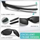 STGATN Polarized Sport Sunglasses for Men, Wrap Around Design UV400 Protection Driving Fishing Cycling Running Glasses
