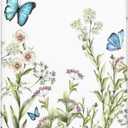 Flower Butterfly Single Blank Light Switch Plates Outlet Covers Decorative Electrical Wall Plate Receptacle Switchplate Decorate Plug Cover For Bathroom Kitchen 4.5 * 2.76 Inch