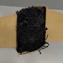 6PCS Black Artificial Fake Mums Halloween Fall Faux Pincushion Flower Spider Mum Flower for Holiday Table Centerpiece Home Party Decoration