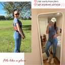 Dwnval Womens 2 Piece Sexy Casual Short Sleeve Crewneck Shirts Summer Slim Fit Cute Crop Tops (XL)