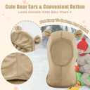 UAMOEI Toddler Winter Hat with Ear Flaps Baby Boy Hats Scarf Girls Balaclava Kids Polar Beanie Bear Neck Warmer(US, Age, 1 Year, 4 Years, One-Piece Khaki)