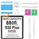 JUFUD 8800mAh Li-Polymer Replacement Battery fit for Galaxy S20 Plus - High-Capacity 0 Cycle Battery Compatible Galaxy S20 Plus SM-G985 SM-G985F SM-G986U Includes Repair Kit