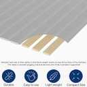 Greaton, 0.75-Inch Vertical Wooden Bunkie Board/Bed Slats, Queen, Grey (King)