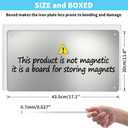 2Pack Magnetic Board,17.1" x 11.8" Magnet Display,for Magnets and Bulletin Board,Suitable for Wall, Refrigerator, Compartment, Cabinet etc,Comes with Dual Lock Tape for Easy Hanging (Silver)