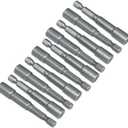 Dijedev 5 Pcs Hex Nut Driver, 1/4" Hex Shank to 1/4" Hex Socket Power Nut Driver Bits, Magnetic Nut Setter Drill Bits, Quick-Change Power Nut Driver Bit Set Hex Shank Drill Bit Holder, 65mm Length