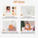 SixLadybro Halloween Candle DIY Kit, Candle Making Suplies with Ornament, Colored Candle Pellets, Cotton Wick and Glass Jar (Orange)