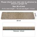 PURE ERA Cuttable Carpet Stair Treads Non Slip Stair Carpet Treads Trimable for Wooden Steps Indoor Peel and Stick Stair Protector Wahsable Reusable(14 Pieces, Cream Gray)