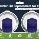 10 oz Tumbler Lids for YETI,Magnetic Tumbler Lid Replacement for YETI,BPA Free 2 Pack Violet Tumbler Lids