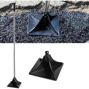 Steel Tamper Tools, 8x8 Inches Handheld Rammer with Rubber Grip, Laborsaving Design for Soil, Asphalt, Gravel and Repairing Blacktop, Detachable Garden Tool for Ground & Gravel Leveling