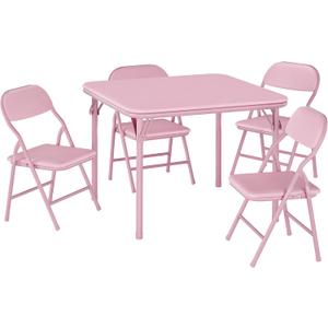 GAOMON 5 Piece Set Folding Table and Chairs Set, Boys and Girls Activity Table and Chairs Set for Dining Room,Daycare,Classrooms, 5pcs/set
