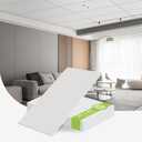 Noooza 2ft x 4ft Drop Ceiling TilesSmooth White PVC Ceiling Panel 24 x 48in. Waterproof, Washable and Fire-Rated - Reusable - High-Grade PVC to Prevent Breakage-Package of 10 Tiles