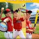 Toss and Catch Baseball Toys,Outdoor Sport Games for Kids and Family with Tball Bats and Toddler Baseball Glove and Sticky Soft Balls. Great for Yard Lawn Beach Pool and Indoor Fun, Adjuatable Strap