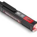 KAIWEETS Voltage Tester/Non-Contact Voltage Tester with Signal Percentage, Dual Range AC 12V/70V-1000V, Live/Null Wire Tester, Electrical Tester with LCD Display, Wire Breakpoint Finder (Black) (HT100s)