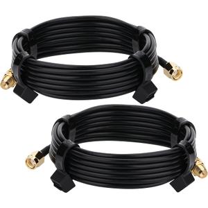 WiFi Antenna Extension Cable 10FT 1 Pack RP-SMA Male/Female Connectors Type 100 Coaxial Cable for WiFi Router Wireless Network Card Adapternot, Not for TV (Equivalent LMR100 coaxial Cable)