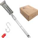 Small Grill Brush Bristle Free for Outdoor Grill, BBQ Grill Brush with Removable Aluminum Handle, Stainless Steel Grill Cleaner with Scraper, Suitable for Ceramic Grills, Removable Aluminum Handle