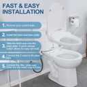 Bidet Toilet Seat, Round, Electric, Warm Water, Air Dryer, Heated Seat and Slow Close Lid, Front and Rear Wash, Night light, Wireless Remote, 102D (Round)