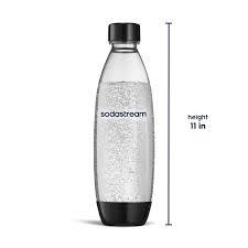 Sodastream 1L Twin Pack Dishwasher Safe Slim Bottle (Black)