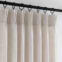 Memory Trained Pinch Pleated Curtains 92 Inches Long, Viral Linen Pinch Pleat Sheer Curtains with Ring Hooks&Clips for Track System Living Room, Beige Light Filtering Privacy Curtain 2 Panel Set, 40"W x 92"L