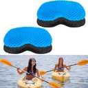 YEXEXINM 2 Pack Anti Slip Kayak Seat Cushion Thick Waterproof-Gel Breathable U Shape Seats Pad with Non-Slip Cover for Sit in Inflatable Kayak Canoe & Boat Kayak Accessories for Fishing Kayak