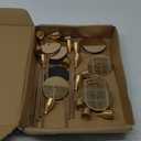 FillTouch 30 Pcs Gold Candlestick Holders with LED Flameless Candles Bulk Includes 15 Metal Candle Holders and 15 Battery Operated Candles for Wedding Table Centerpieces Home Decor