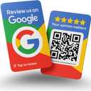 Google Review QR & NFC Tap Card - 1 Card - iPhone & Android - Boost Reviews by MESSAGENES