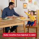 Bright Starts Disney Cars My Spot Easy-Clean Baby Booster Feeding Chair, 3-Point Harness, Washable Removable Straps, Red