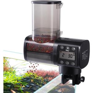 hygger Automatic Fish Feeder for Aquarium: Auto Fish Food Dispenser with Timer,quantitative and Fixed-Point Feeding System for Betta Turtle Small Tank - Aquarium Vacation Feeder with 3 AAA Batteries