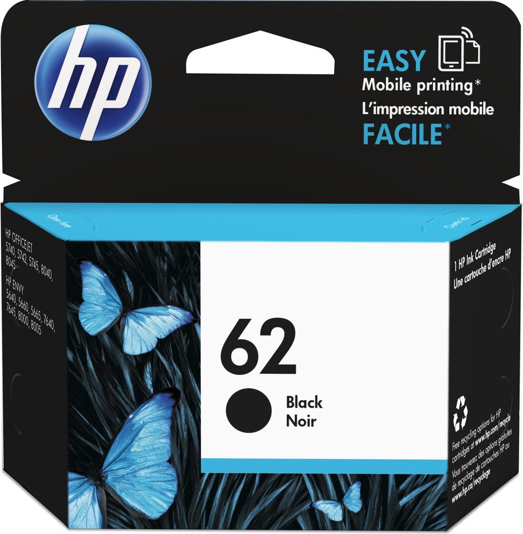 HP 62 Black Original Ink Cartridge (C2P04AE)