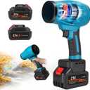 Cordless Leaf Blower, Portable Handheld Electric Turbo Jet Blower with Adjustable Speed, 2 x 4.0Ah Batteries for Lawn Care, Patio Cleaning, Blowing Leaves, Lightweight and Powerful Dust Cleaner