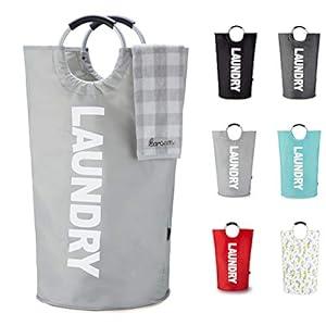 Caroeas 90L Laundry Basket (13 Colors), Waterproof Laundry Hamper, Laundry Bag with Padded Handles, Clothes Hamper, Collapsible Laundry Basket Easy Storage