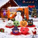 Halloween Bath Bombs for Kids & Women, Handmade Spooky Bath Bomb Set of 6 Fun Shapes Perfect Gifts for Kids, Skin Care Bathbombs for Girls Spooky Celebration