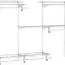 ClosetMaid ShelfTrack Wire Closet Organizer System, Adjustable from 4 to 6 Ft., With Shelves, Clothes Rods, Hardware, Durable Steel, White