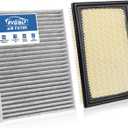 Engine+Cabin Air Filters Fit for Explorer 2011-2019, Flex 2010-2019, Fusion 2010-2012, Taurus 2009-2019, MKT 2010-2019 Engine Air Filter Replacement Cabin Air Filter Accessories CF11176 CA10242