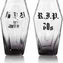 Coffin Shot Glass Rip To My 20s Birthday Decorations Black Shot Glasses 30th Birthday Decorations 1.85 OZ Drinking Glass 30th Birthday Gifts