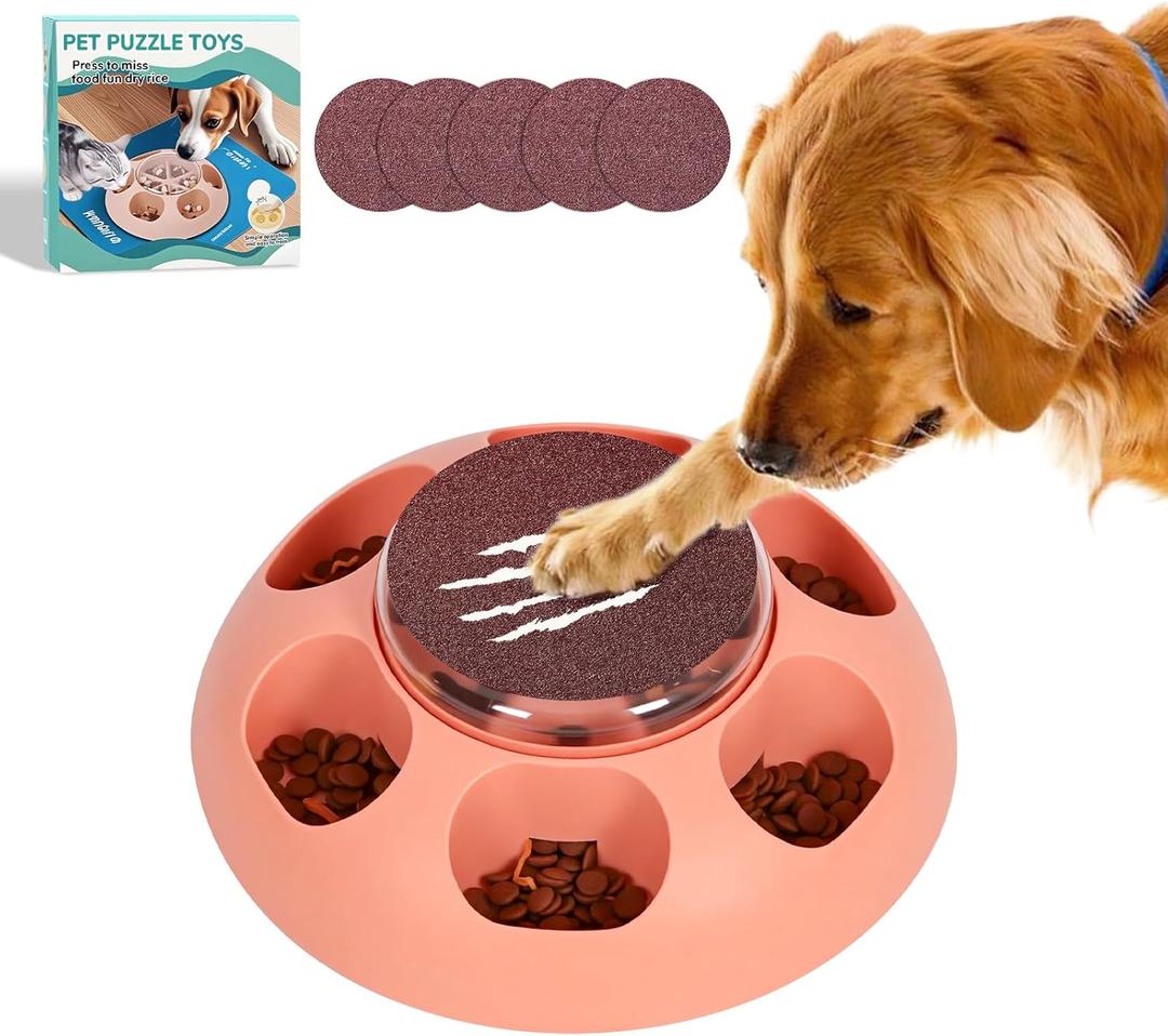 Dog Nail Scratch Board:Stress-Free Nail Trimming for Dogs, Non-Slip Scratch Mat, Includes 5 Sandpaper Replacements for Healthy Nails (Light Orange)